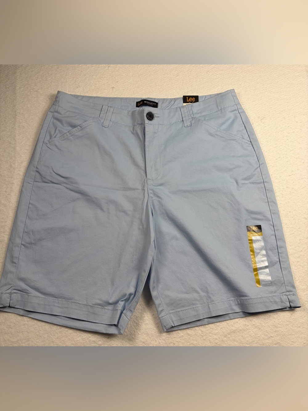 Lee Light Blue Flat Front Men's Shorts